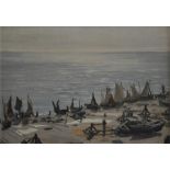 British School, "Herring Fleet", early 20th century, oil on board,  inscribed and dated verso