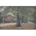 Francis S Walker RHA RE (British 1848-1916), "The Grove, Highgate, showing the house in which