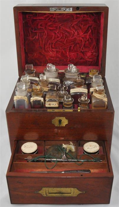 ***REOFFER IN DERBY AUGUST SALE £200/£300***  A Victorian mahogany campaign style apothecary - Image 2 of 10