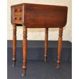 ***REOFFER IN DERBY AUGUST SALE £40/£60***  A mahogany Sutherland table, fitted two drawers,