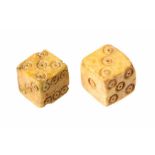 Roman Bone Dice Pair, 1st-4th century AD