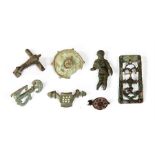 A good group of fibulae and brooches  this group includes a horse brooch, shield brooch and an