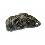 Roman Bronze Terminal From a Patera Handle in the Form of a Ram's Head, C 2nd - 3rd Century AD.