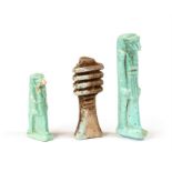 Egyptian Faience Amulet Group, C. 664 - 332 BC.
