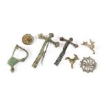 A Roman Group of Fibulae, C.2nd - 3rd Century AD. A group of Roman fibulae and brooches; including