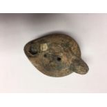 Roman pottery oil lamp circa 2nd 3rd century AD, Ex. Darwin Collection.