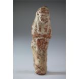 Flinders Petrie Egyptian clay shabti figure, C. 664 BC - 332 BC. An Egyptian moulded pottery ushabti