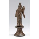 Roman Bronze Statuette Goddess Isis-Fortuna, 1st - 3rd Century AD.