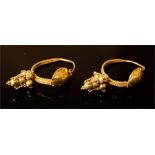 Roman Gold Earrings, 3rd century AD