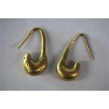 Greek Gold 'Boat' Earrings 7th-6th century BC A pair of solid gold earrings of the 'boat' type