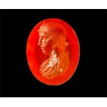 Roman Intaglio with Julio-Claudian Empress Bust, 1st century AD.