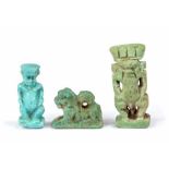 Egyptian Faience Amulet Group, Late Period, C. 664 - 332 BC.