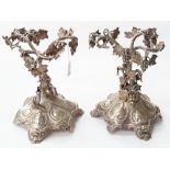 A pair of Mappin & Webb plated Fable centre bases