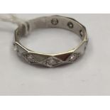 A diamond set 18ct white gold full eternity