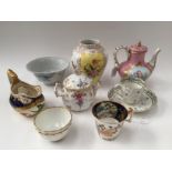 A collection of assorted 19th Century ceramics; including Flight Worcester, 1790-1900,