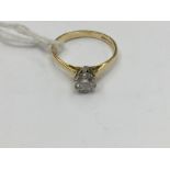 An 18ct gold and diamond solitaire ring, diamond weight approx 0.