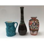 Studio pottery, a 'Wold' narrow necked vase,