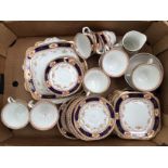 A Roslyn china part tea service in Imari pallet