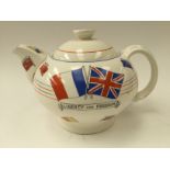 'Liberty and Freedom' teapot 'War against Hitlerism' chip to the spout