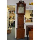 A George III oak and mahogany eight day longcase clock,