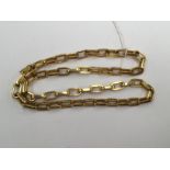 An 18ct gold chain, large links, 57.