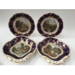 Two Derby Bloor shell shaped dessert dishes, Daniel Lucas,