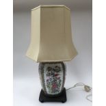 A Chinese ginger jar converted to a table lamp,