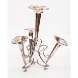 An Art Nouveau silver plated epergne,