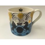 Eric Ravilious for Wedgwood, a George VI Coronation mug, 1937,