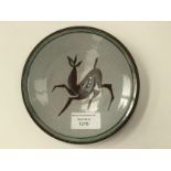 Arnhem, a Dutch Studio pottery plate with stylised deer, Amtta, Holland,