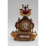 A late 19th/early 20th Century gilt metal eight day mantle clock, the movement made by Jappy Frere,