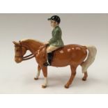 Beswick girl on Palomino pony