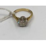 A diamond solitaire 18ct gold ring, diamond weight approximately 2.