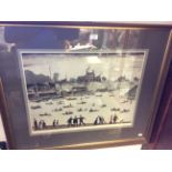 Laurence Stephen Lowry RA (1887-1976), Crime Lake, print, signed in pencil L S Lowry,