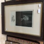 Pair of oak framed engraved portraits, Mezzotint of Rev.