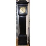 A George III 30 hour ebonised longcase clock, 1769 - 86, by John Foot of Liskard,