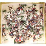 Plastic figures, hp, French Imperial Guard Grenadiers a pied approx 50, and Mexican army, foot,