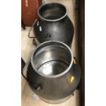 Two stainless milk churns (2)