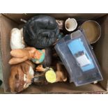 A Beswick dog a/f, Pendelphin figures, Hornsea pottery and ceramic dogs etc,