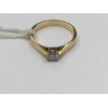 A diamond solitaire ring, claw set in 18ct gold, diamond weight approx 0.