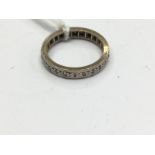 A diamond and platinum eternity ring white metal, K1/2, total gross weight approx 3.