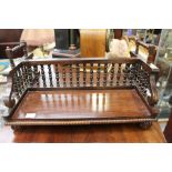 A Victorian style Aesthetic mahogany table top bookshelf,