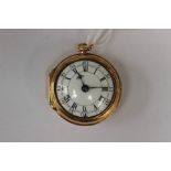 D...Cambro, London, a George II 22ct gold verge pair case pocket watch, 1759, 3.