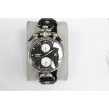 A gents steel Buran Aviator wristwatch,