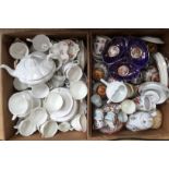 A quantity of Royal Crown Derby 'Aves', plates and white tea wares,