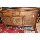 A 1920s oak sideboard,