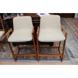 ***TO BE SOLD BY PRIVATE TREATIE, ALL BIDS MUST BE IN BY 12PM****A pair of 1960s oak bar stools,