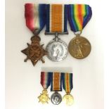 WW1 British Trio of 1914-15 Star, War Medal and Victory Medal to 2568 Pte J Glen,