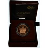 Gold Proof Five Pounds 2015 cased as issued with certificate.