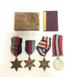 WW2 British Medal Group to Mr GJ Richards comprising of 1939-45 Star x 2, France & Germany Star,